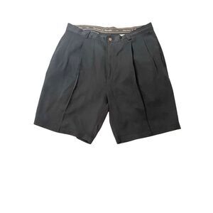 Tommy Bahama Mens Bermuda Shorts‎ 100% Silk Pleated Black Vintage Size 36